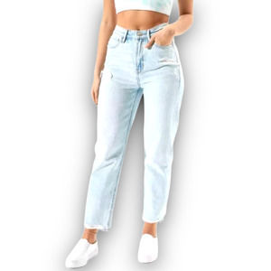 NWT American Eagle Highest Rise 90s Boyfriend Ankle Jeans Light Wash Size 12